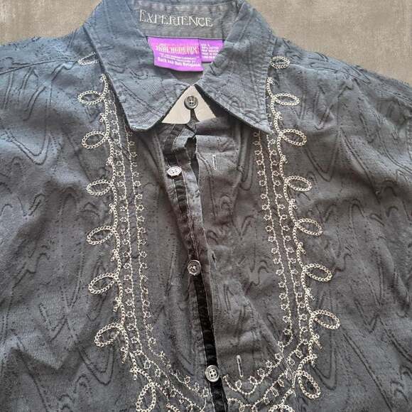 Other Tops - The Jimi Hendrix Experience Rock and Roll Religion Embroidered Shirt